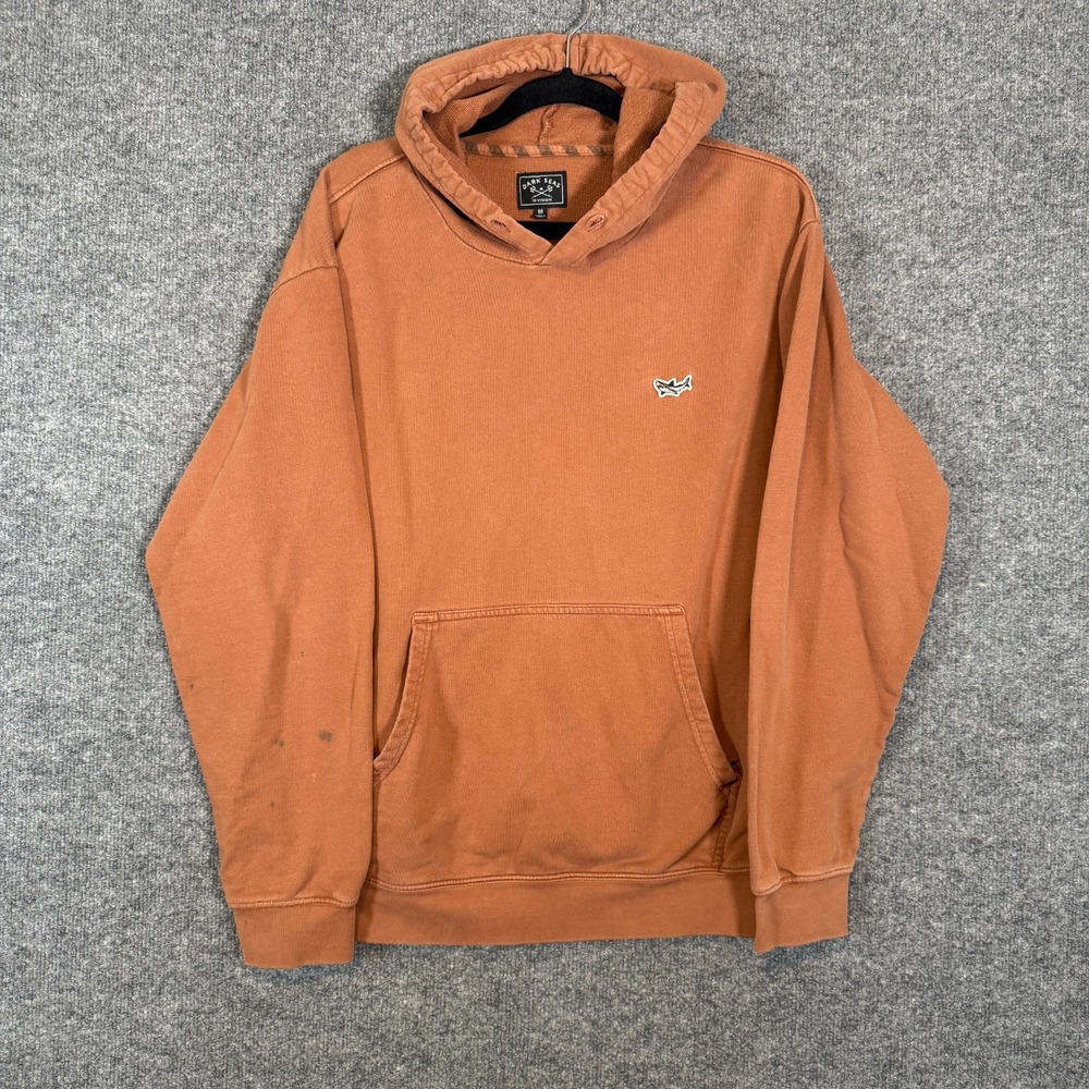 Dark‎ Seas Division Sweatshirt Mens Medium Orange Hoodie Pullover Distressed